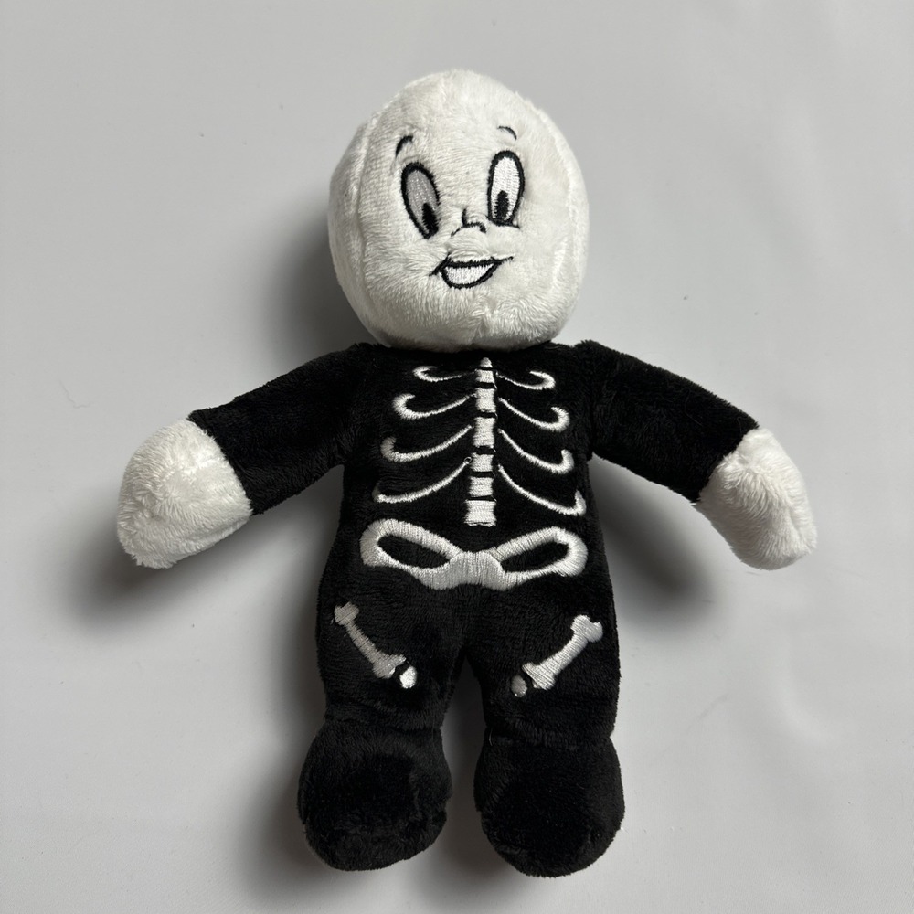 Casper Friendly Ghost Plush Skeleton Costume Halloween Talking Sound 8" AS IS